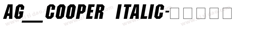 AG_Cooper Italic字体转换